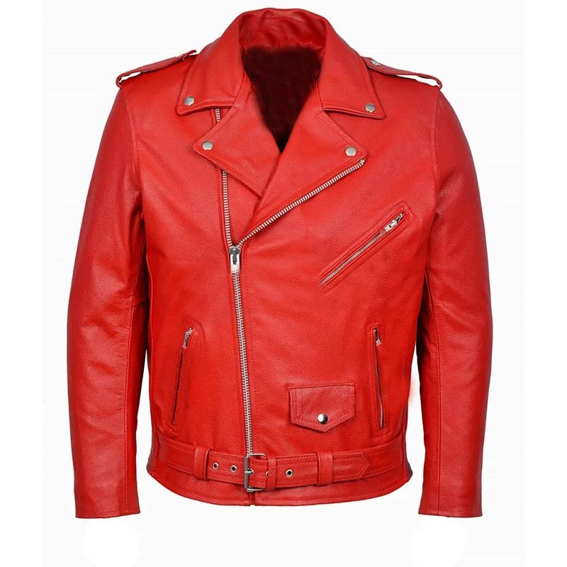 Ace - Fashion Slim Fit PU-läderjacka