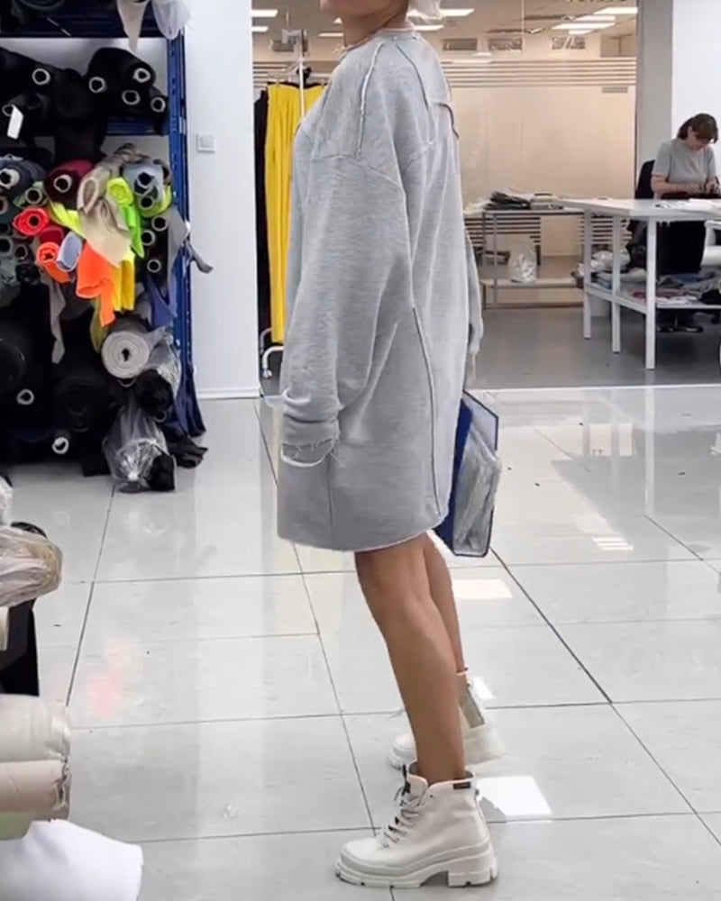 Skiftklänning med rund halsringning