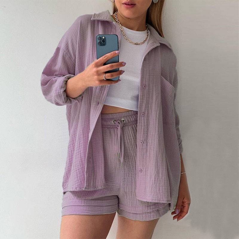 Lily Tvådelat set - skjorta och shorts