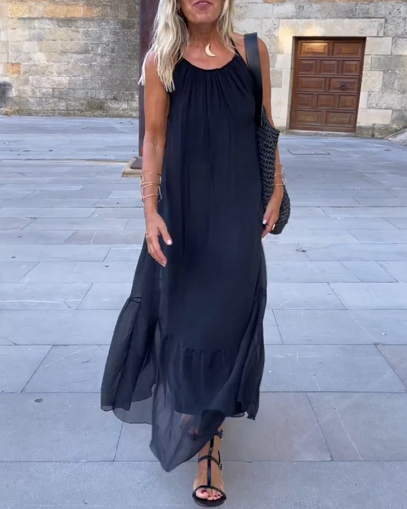 Elegant och flytande slipklänning