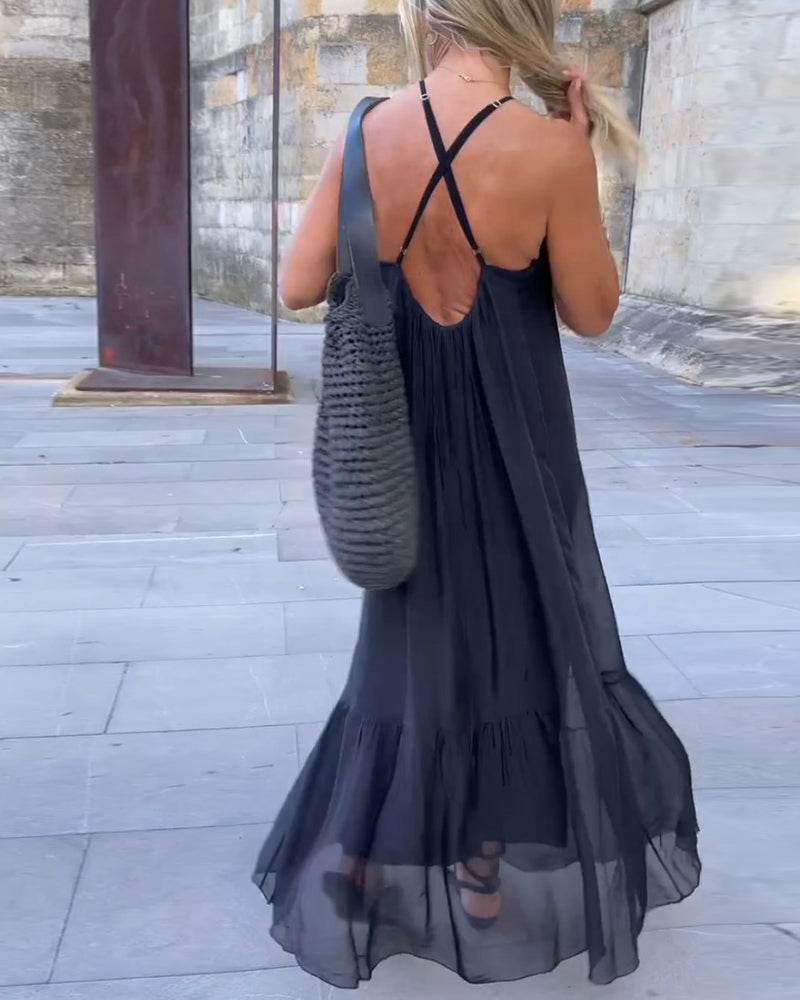 Elegant och flytande slipklänning