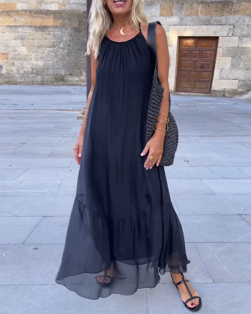 Elegant och flytande slipklänning
