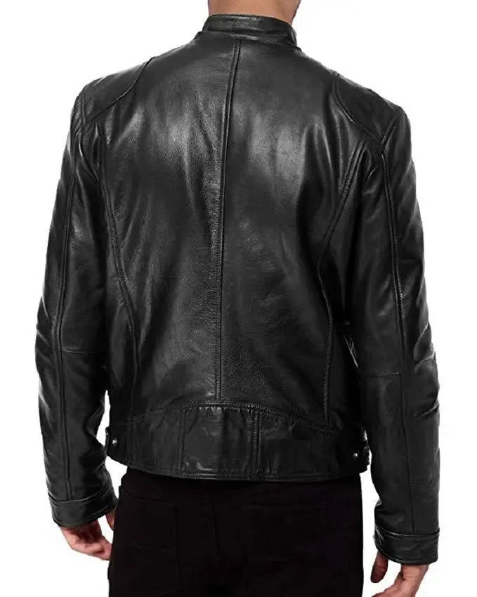 Slim Fit motorcykeljacka för män