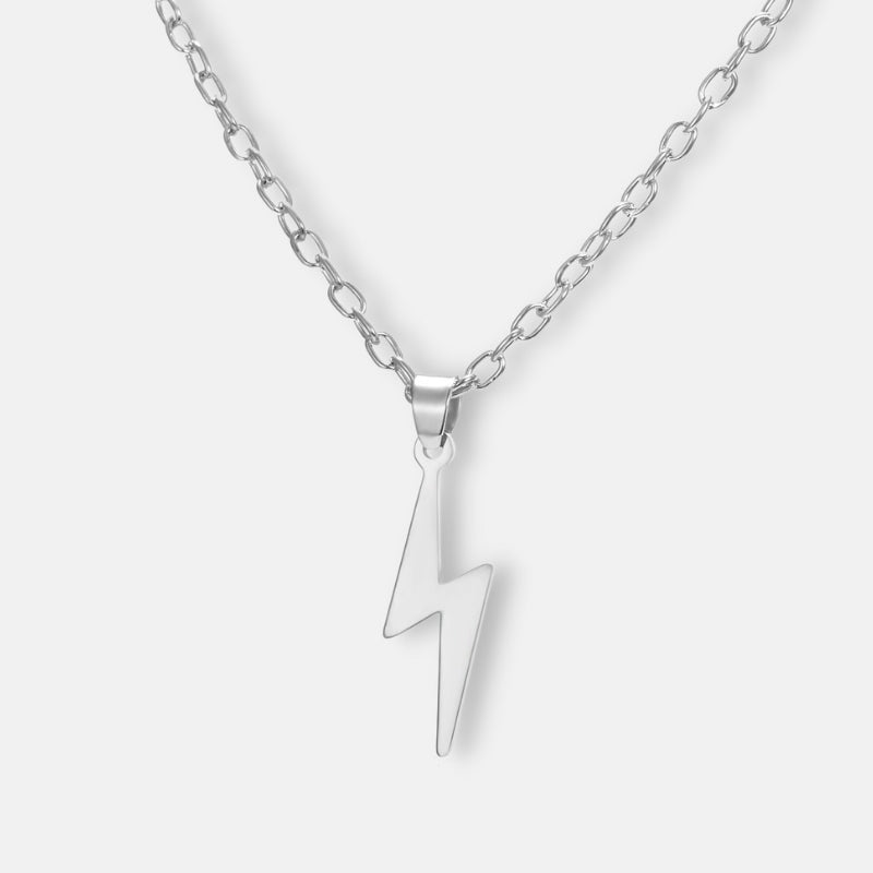 Antonios lätt silver rostfritt stål halsband män