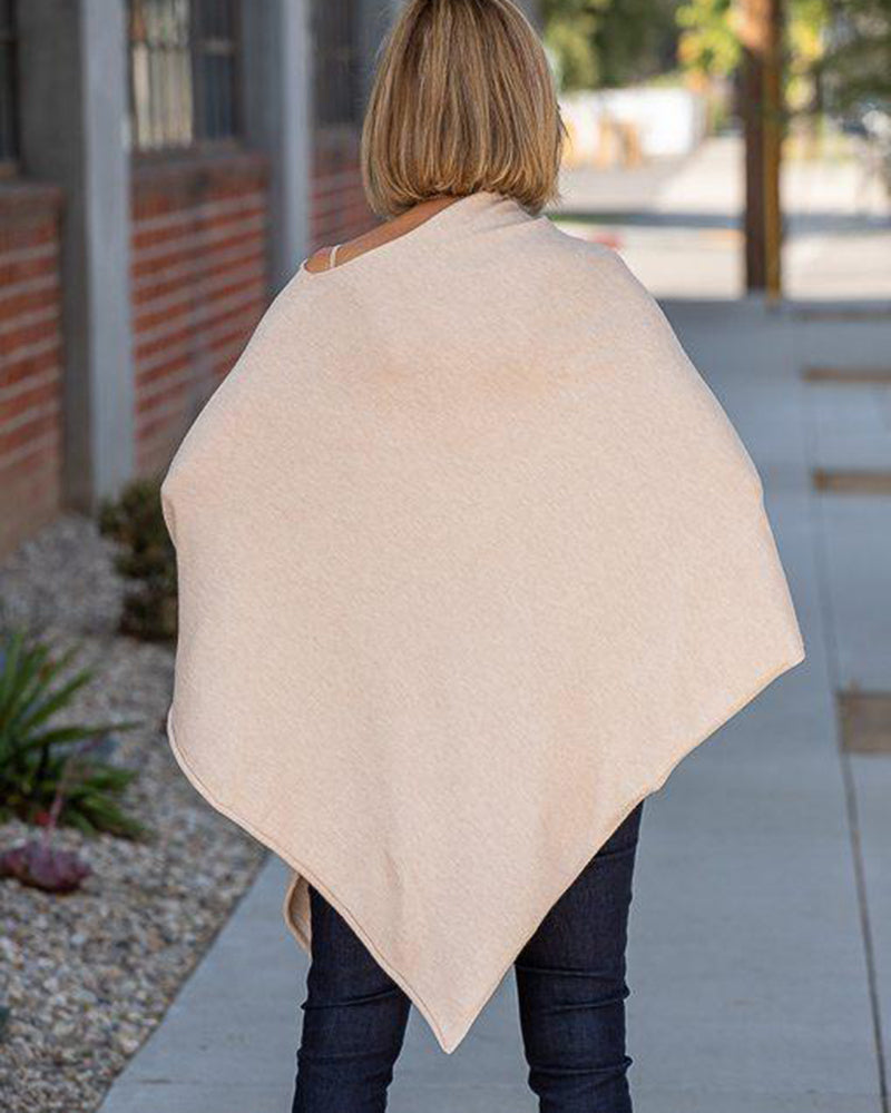 Fuchsia dragsnöre-poncho