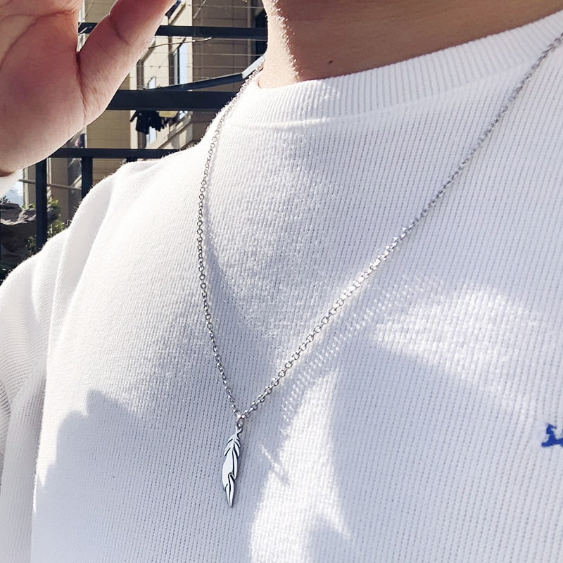 Antonios minimalistiskt halsband i rostfritt stål för män