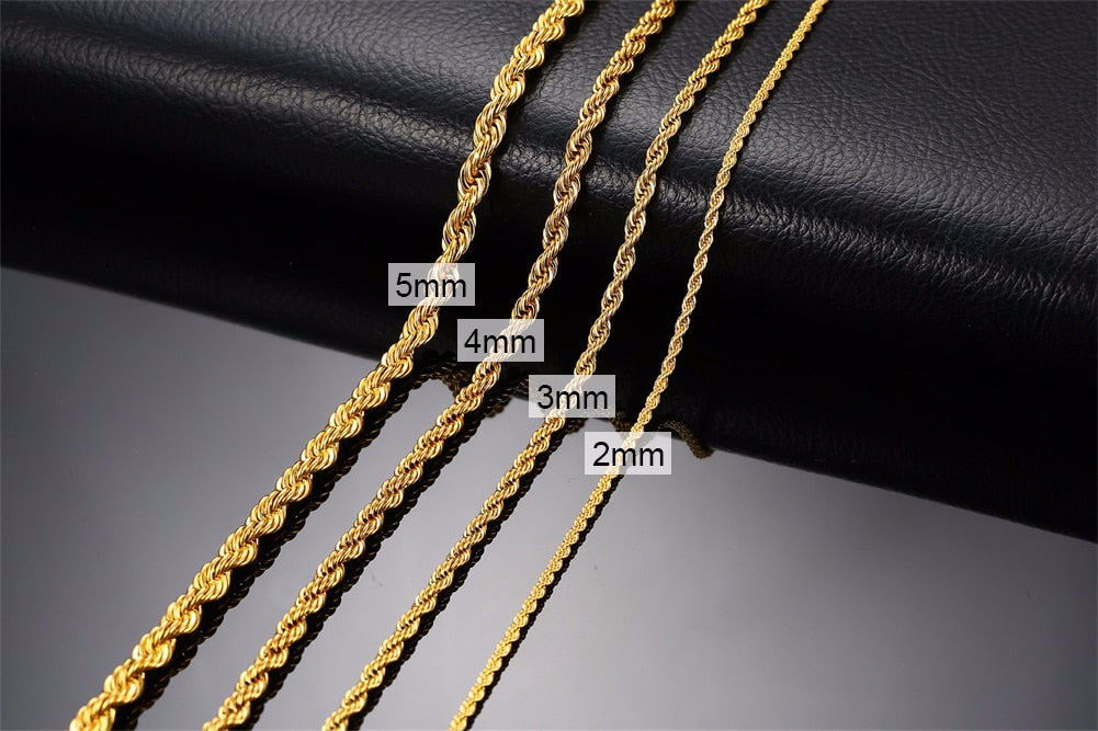 Antonios Twist rostfritt stål halsband män