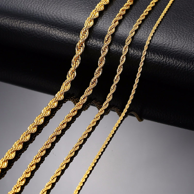 Antonios Twist rostfritt stål halsband män