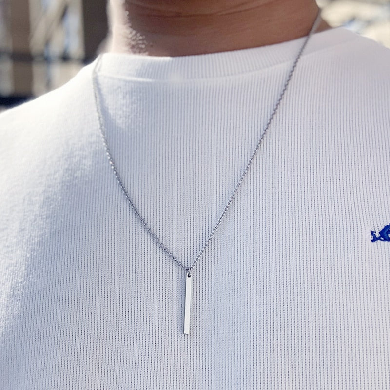 Antonios minimalistiskt halsband i rostfritt stål för män