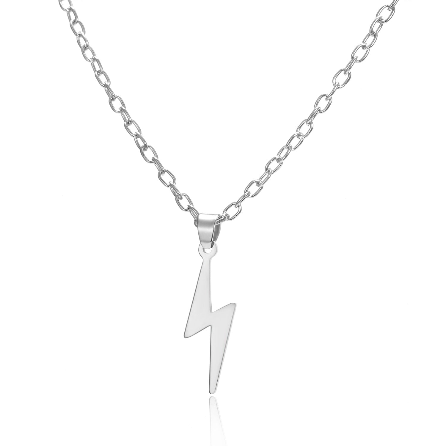 Antonios lätt silver rostfritt stål halsband män