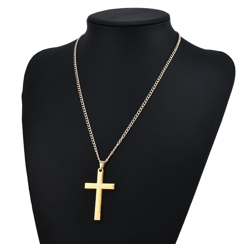 Antonios Cross rostfritt stål halsband Män
