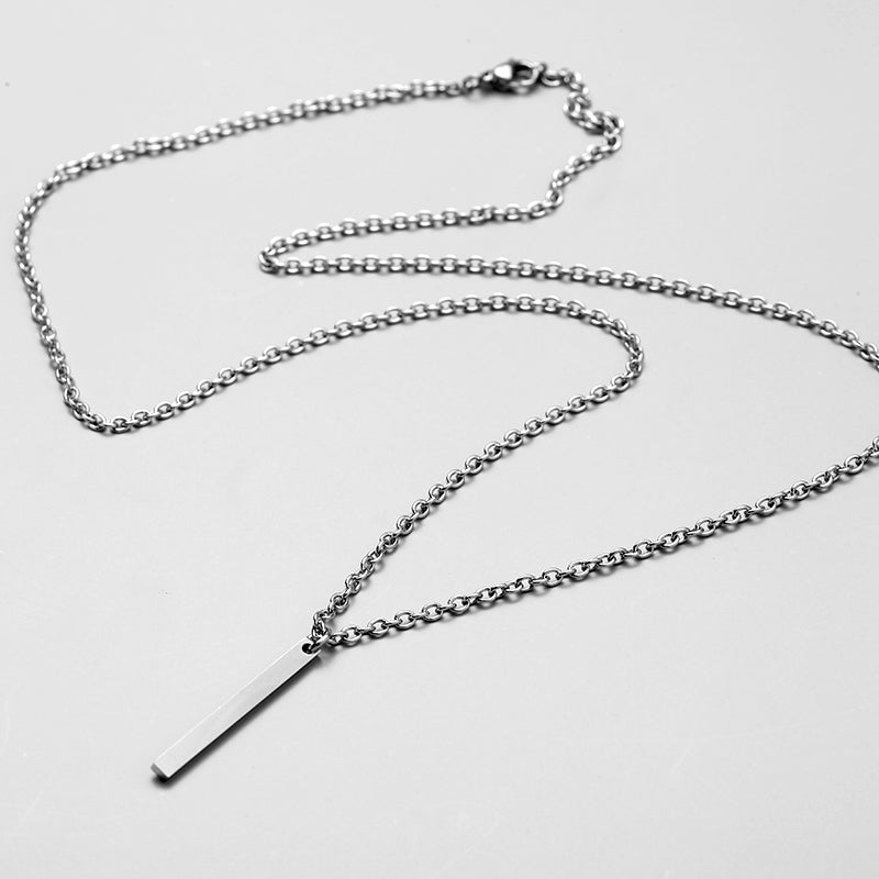 Antonios minimalistiskt halsband i rostfritt stål för män
