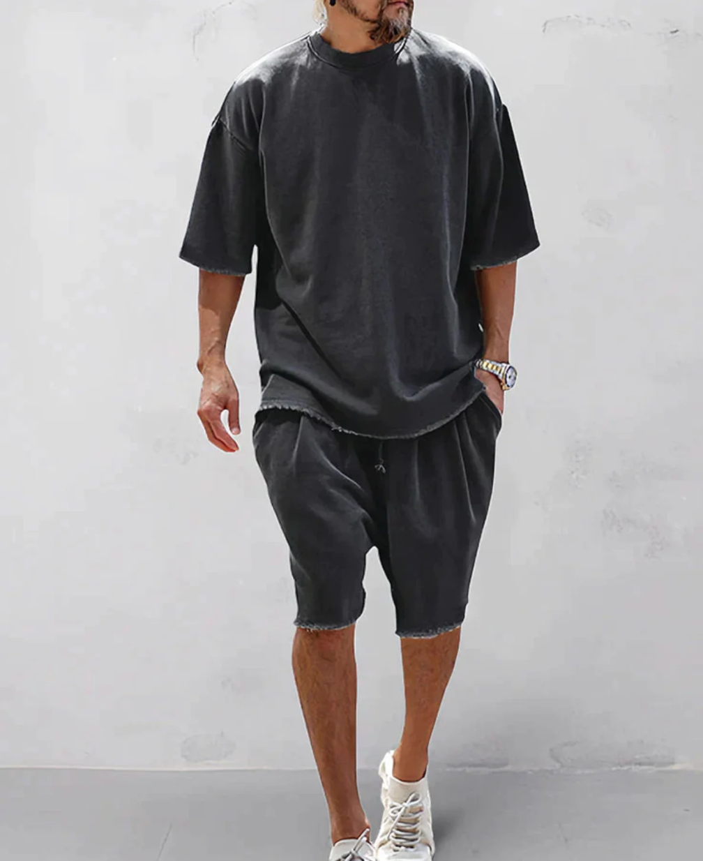 Stilrent Sommarset för Herr – Oversized T-shirt & Shorts
