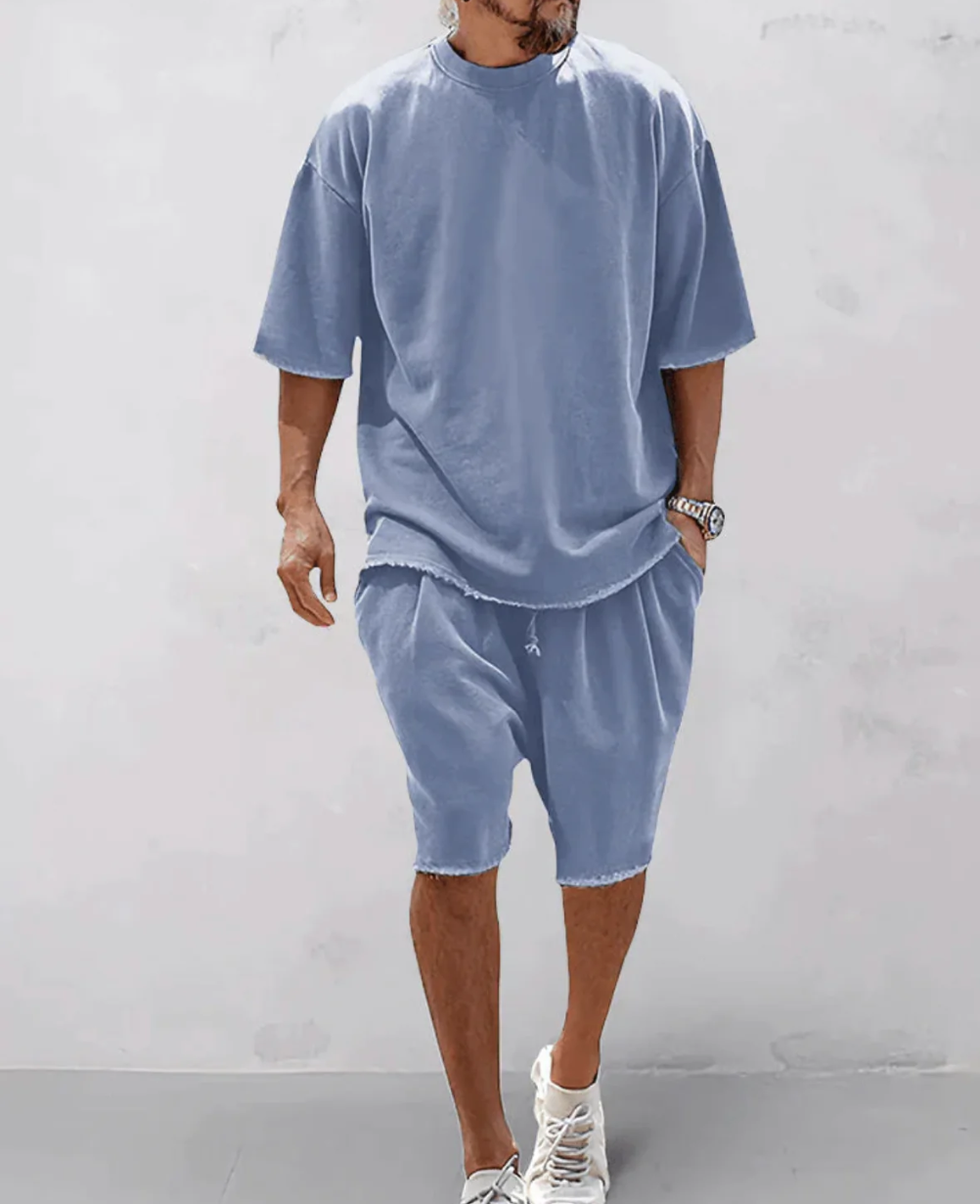 Stilrent Sommarset för Herr – Oversized T-shirt & Shorts