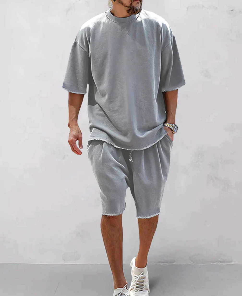 Stilrent Sommarset för Herr – Oversized T-shirt & Shorts